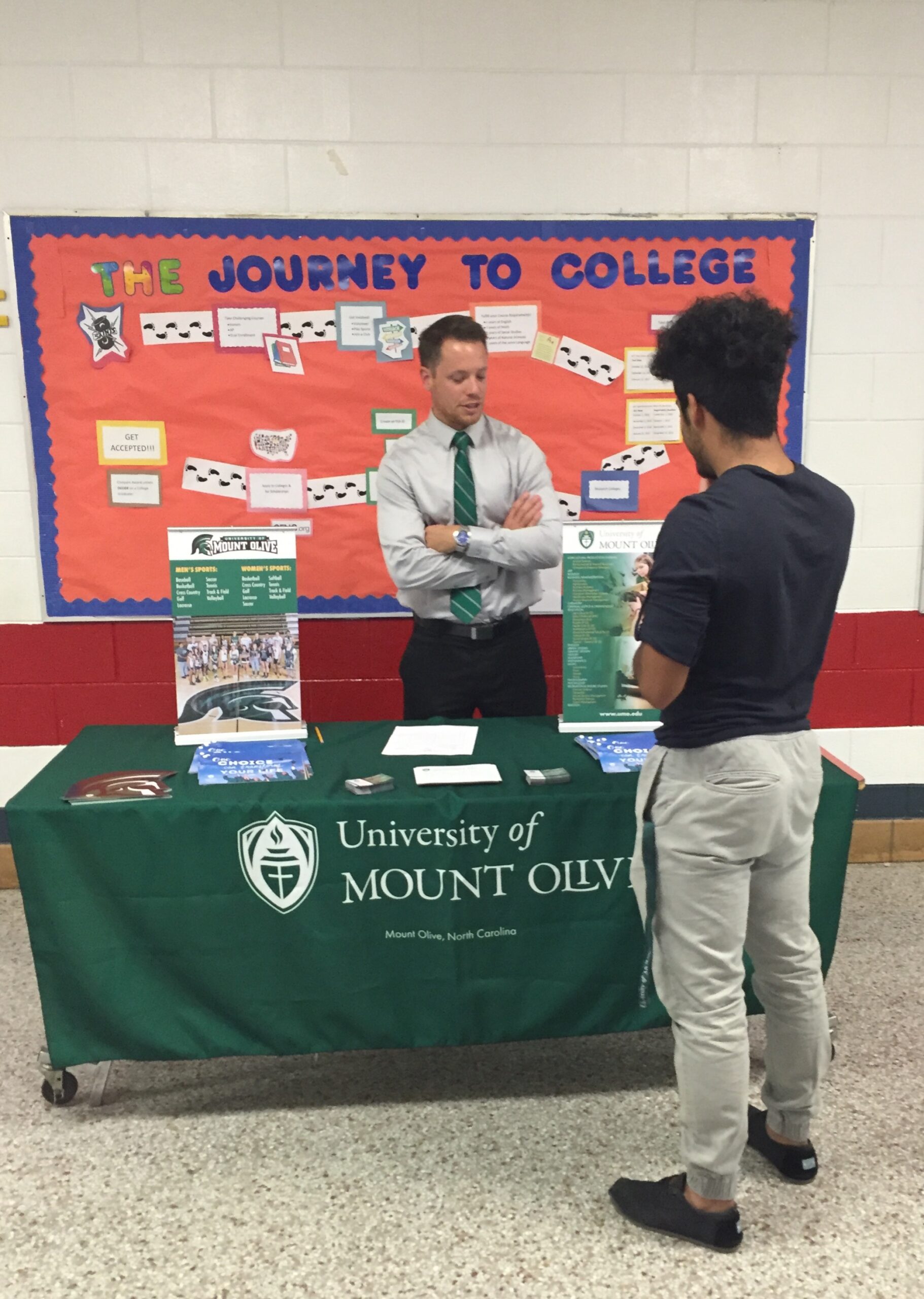 Mount Olive college rep meets with a Southern Wayne student